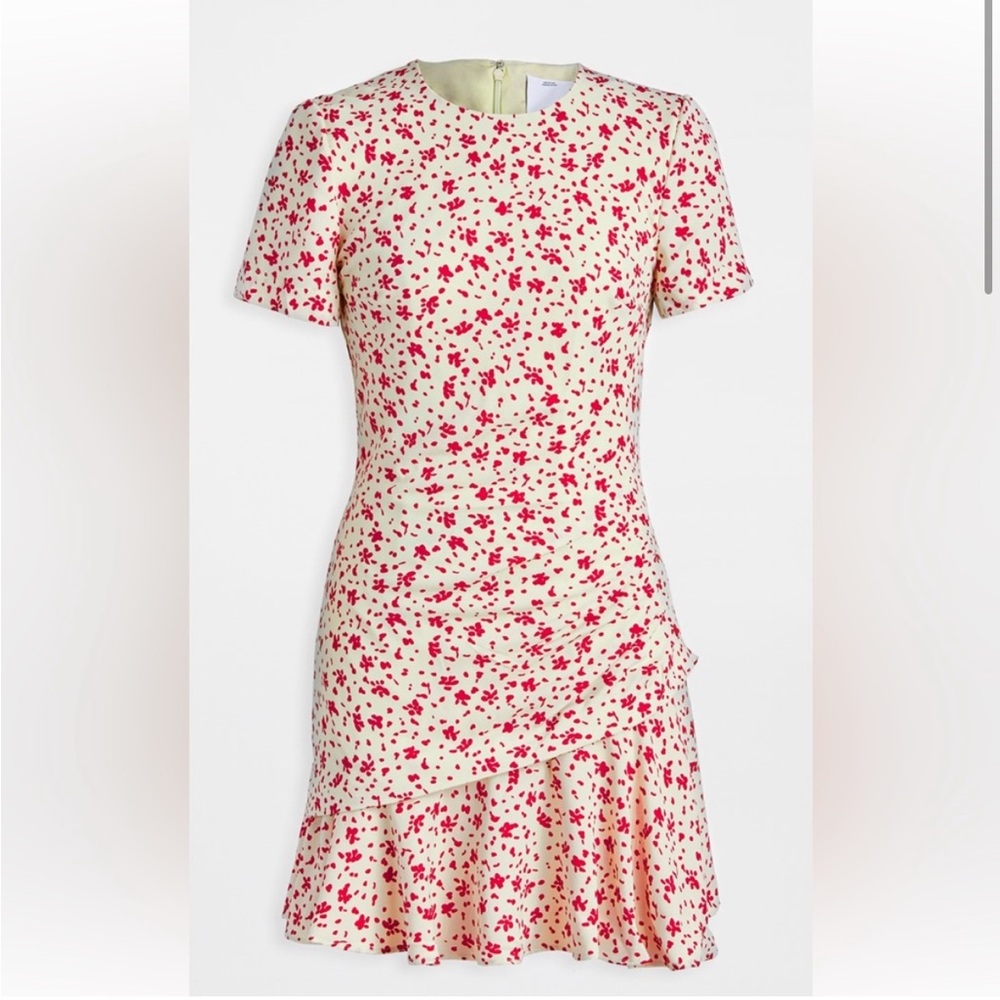 C/MEO Collective Intersect Mini Dress in Citron Ditsy